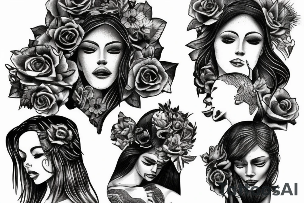 broken statue of woman tattoo idea