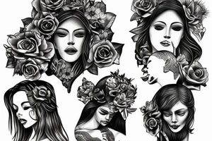 broken statue of woman tattoo idea