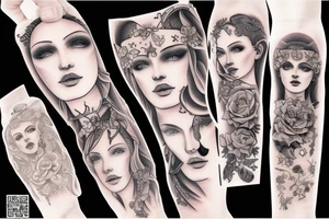 broken statue of woman tattoo idea