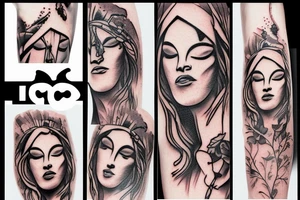 broken statue of woman tattoo idea