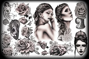 broken statue of woman tattoo idea