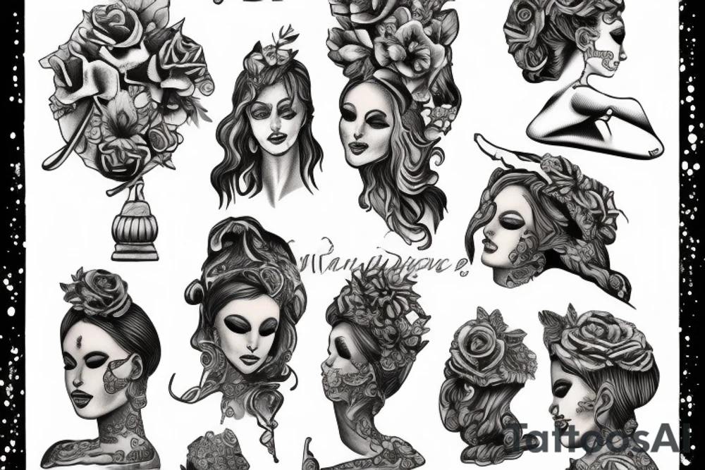 broken statue of woman tattoo idea
