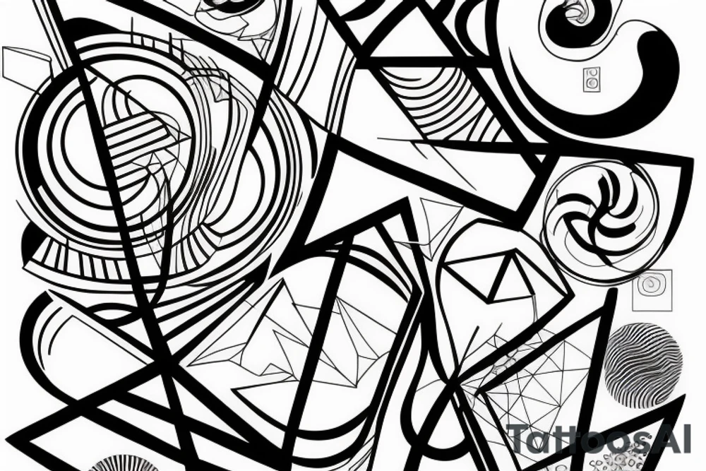 Geometric Abstract tattoo idea