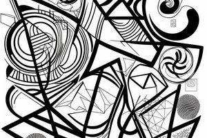 Geometric Abstract tattoo idea