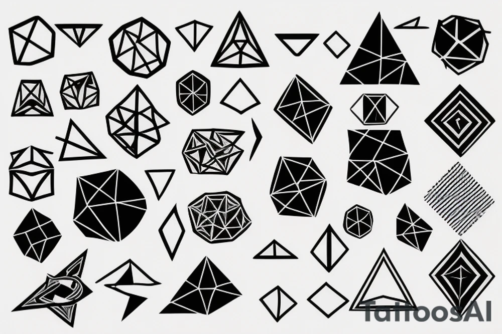 Geometric Abstract tattoo idea