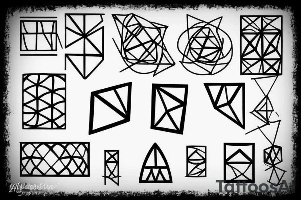 Geometric Abstract tattoo idea