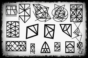 Geometric Abstract tattoo idea