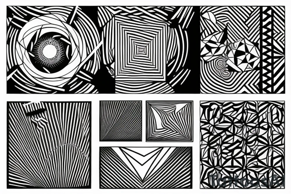 Geometric Abstract tattoo idea