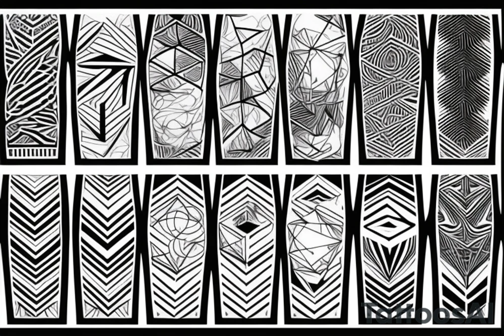 Geometric Abstract tattoo idea