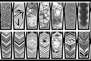 Geometric Abstract tattoo idea