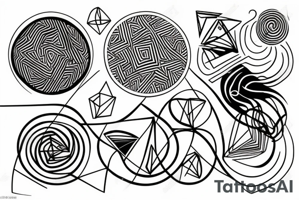 Geometric Abstract tattoo idea