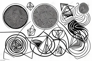 Geometric Abstract tattoo idea
