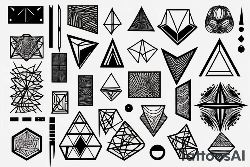 Geometric Abstract tattoo idea