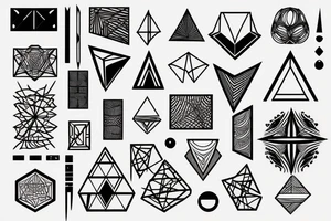 Geometric Abstract tattoo idea