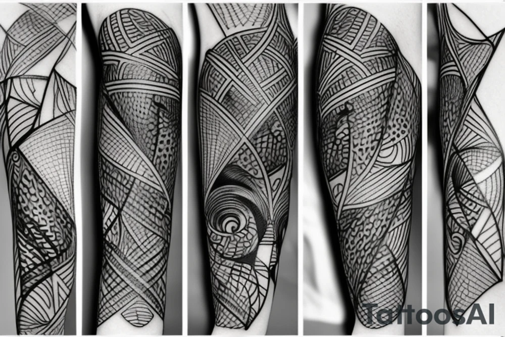 Geometric Abstract tattoo idea