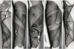 Geometric Abstract tattoo idea