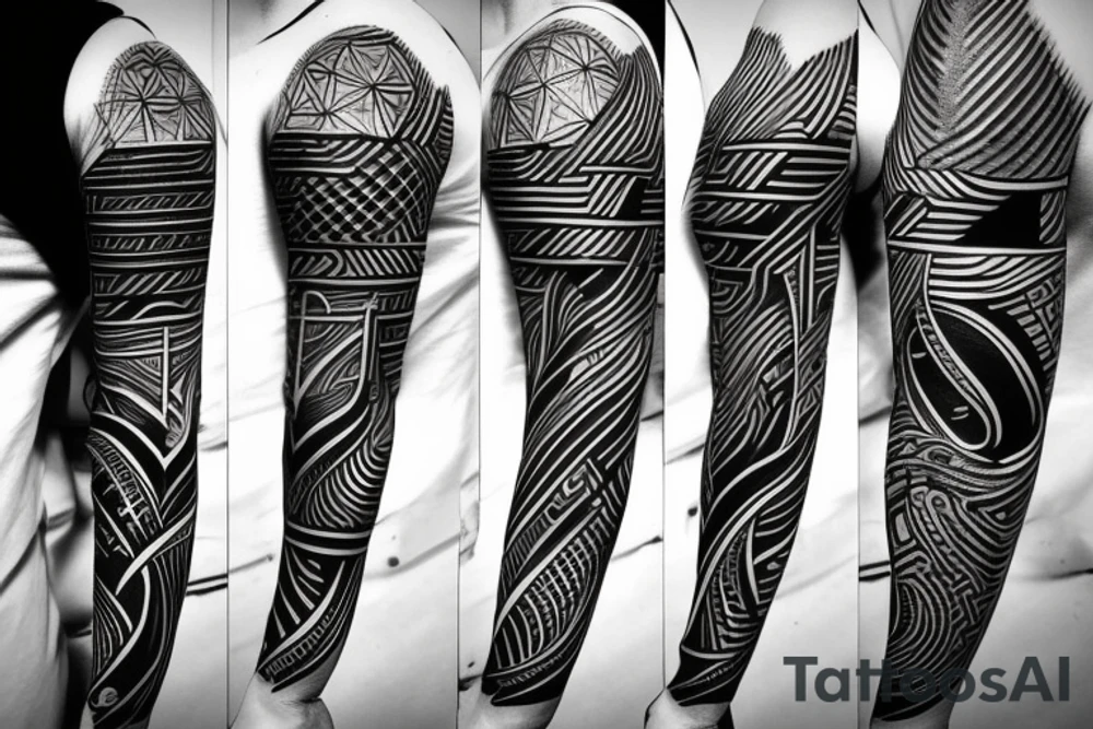 Geometric Abstract tattoo idea