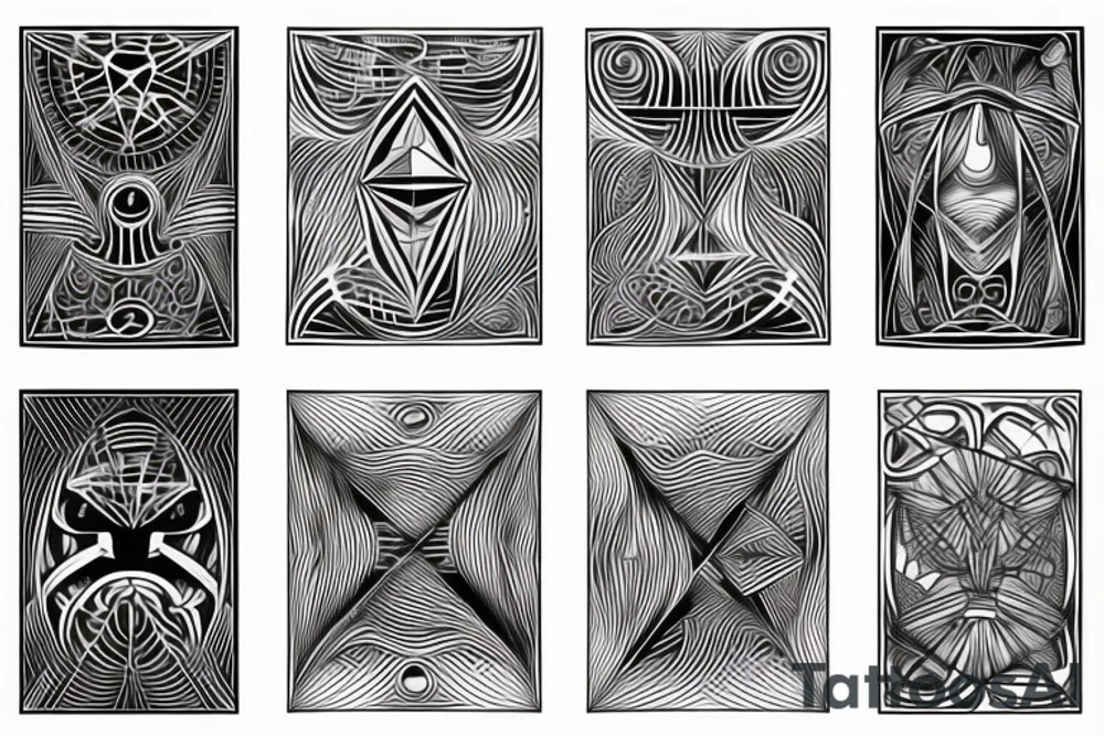 Geometric Abstract tattoo idea