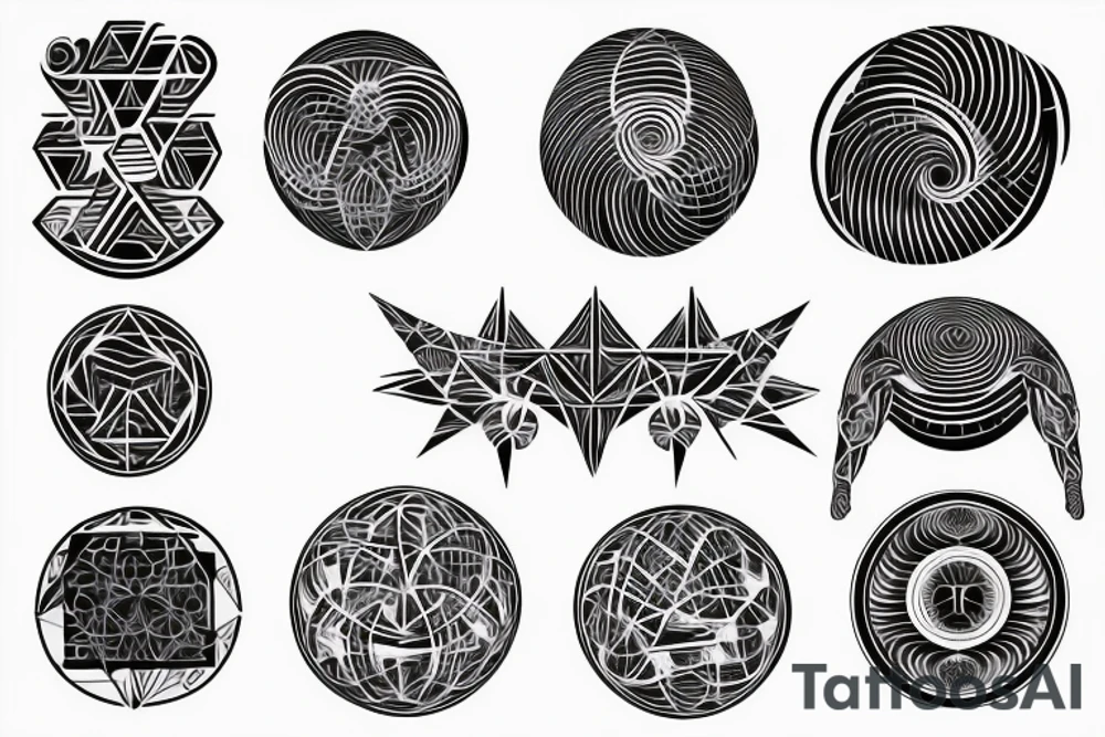 Geometric Abstract tattoo idea