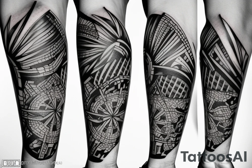 Geometric Abstract tattoo idea