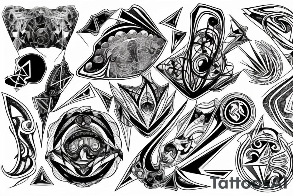 Geometric Abstract tattoo idea