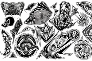 Geometric Abstract tattoo idea
