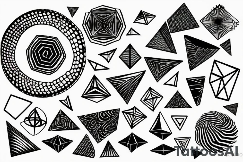 Geometric Abstract tattoo idea