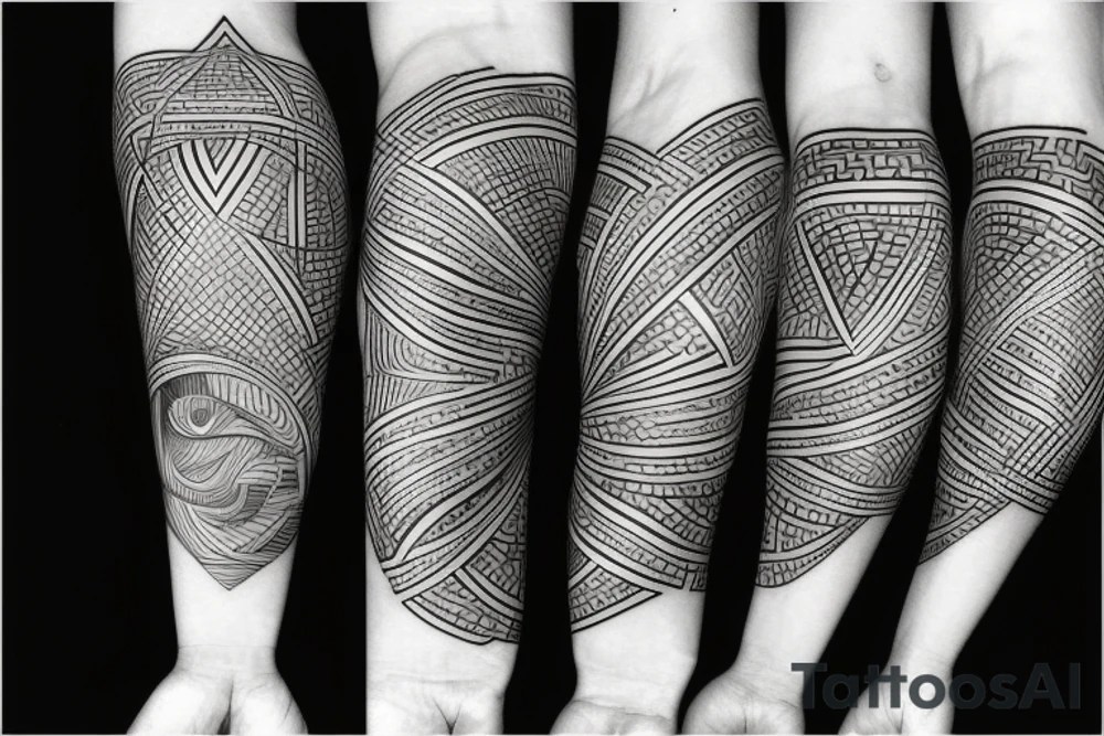 Geometric Abstract tattoo idea