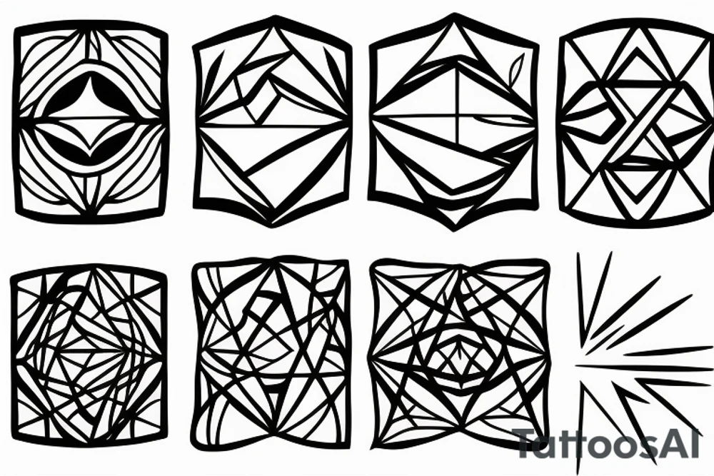 Geometric Abstract tattoo idea