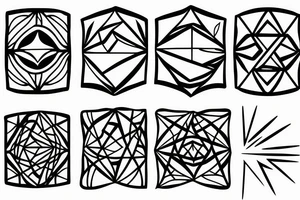 Geometric Abstract tattoo idea