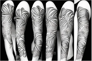Tropical Floral Abstract tattoo idea