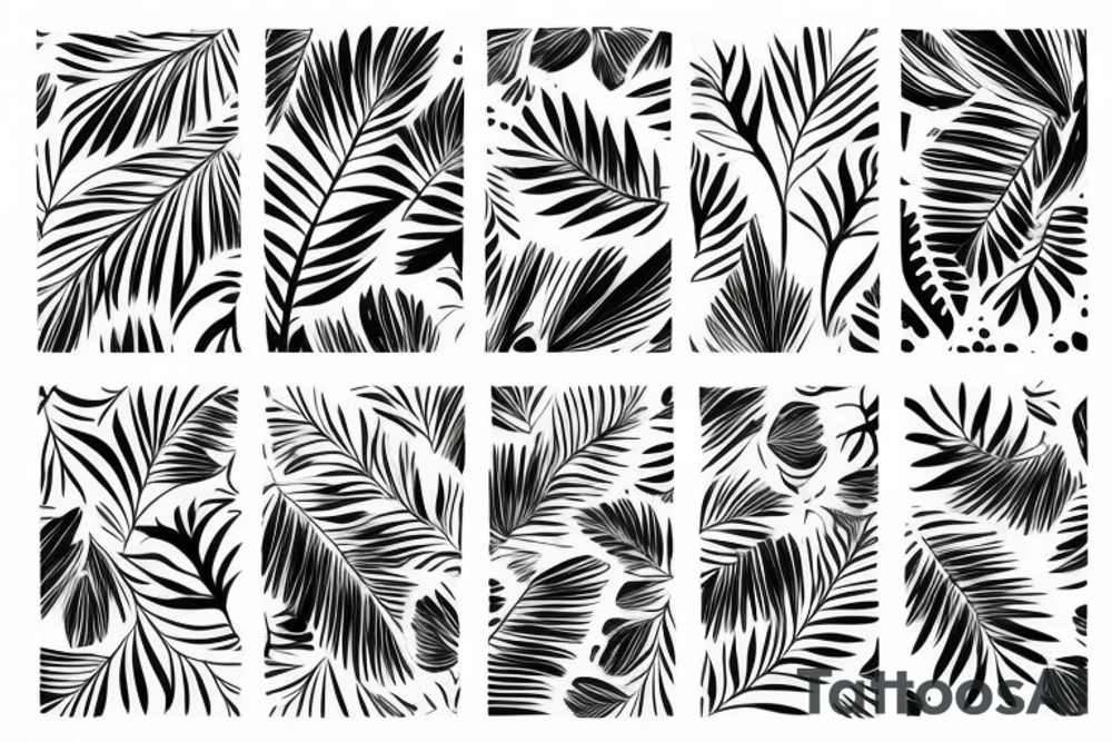 Tropical Floral Abstract tattoo idea