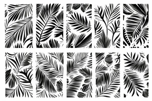 Tropical Floral Abstract tattoo idea