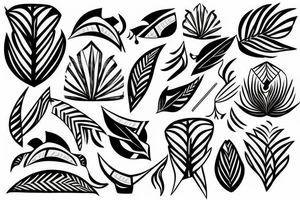 tropical geometric tattoo idea