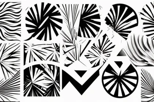 tropical abstract tattoo idea