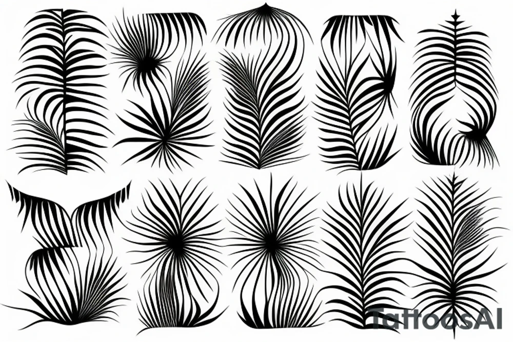 tropical geometric tattoo idea
