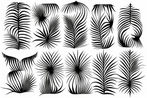 tropical geometric tattoo idea