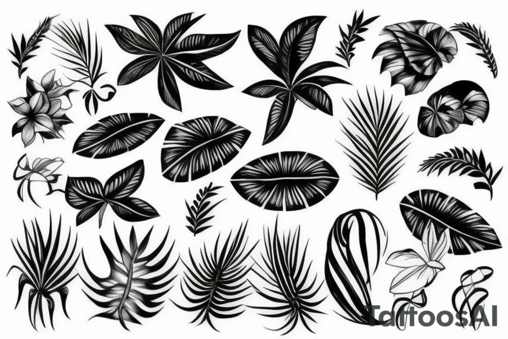 tropical tattoo idea