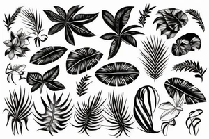 tropical tattoo idea