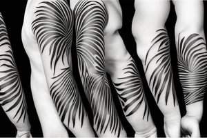 palm tree sleeve tattoo idea