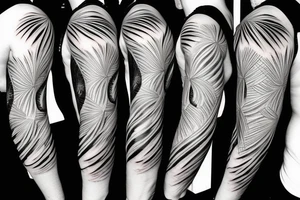 palm tree sleeve tattoo idea