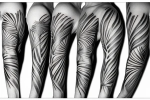 palm tree sleeve tattoo idea