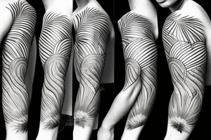 palm tree sleeve tattoo idea