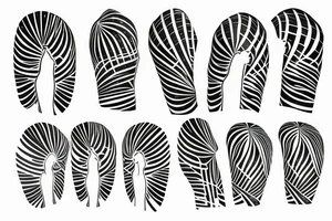 palm tree and ruins sleeve tattoo idea