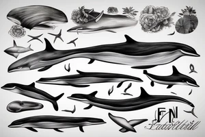 Fin whale tattoo idea