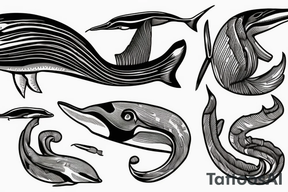 Fin whale tattoo idea