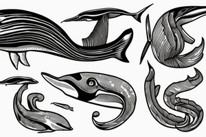Fin whale tattoo idea