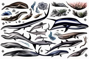 Fin whale tattoo idea