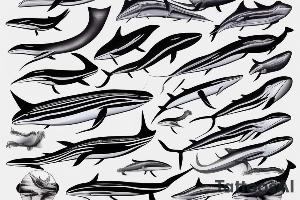 Fin whale tattoo idea