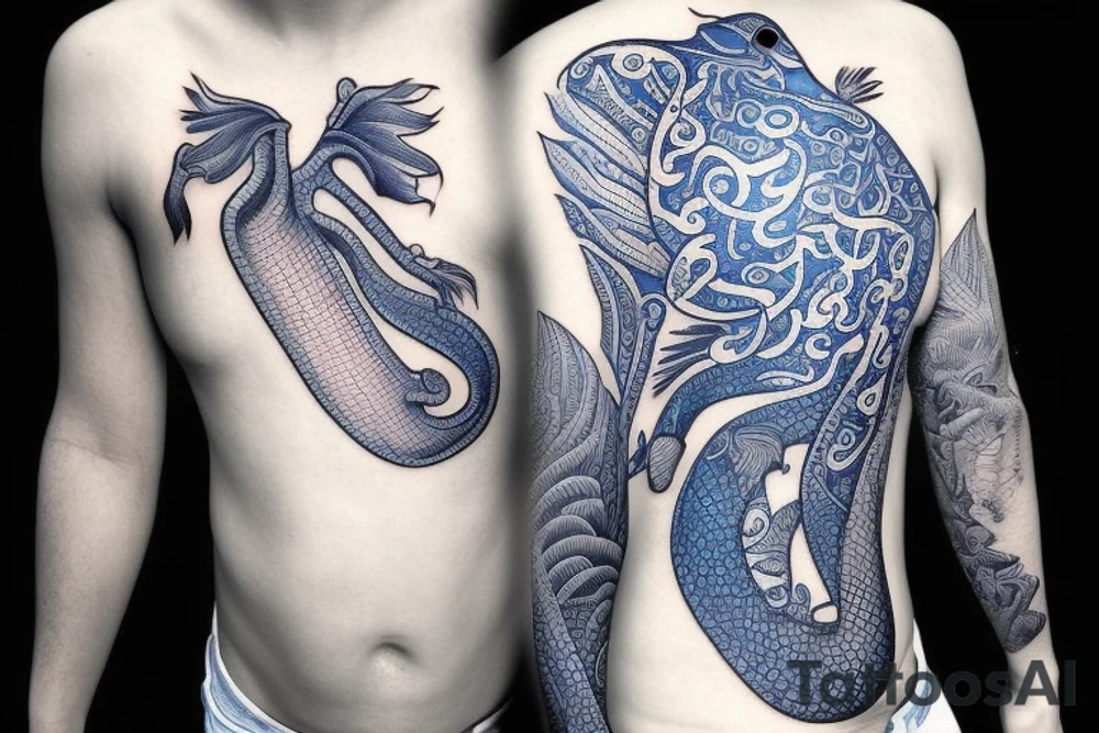 Blue whale tattoo idea